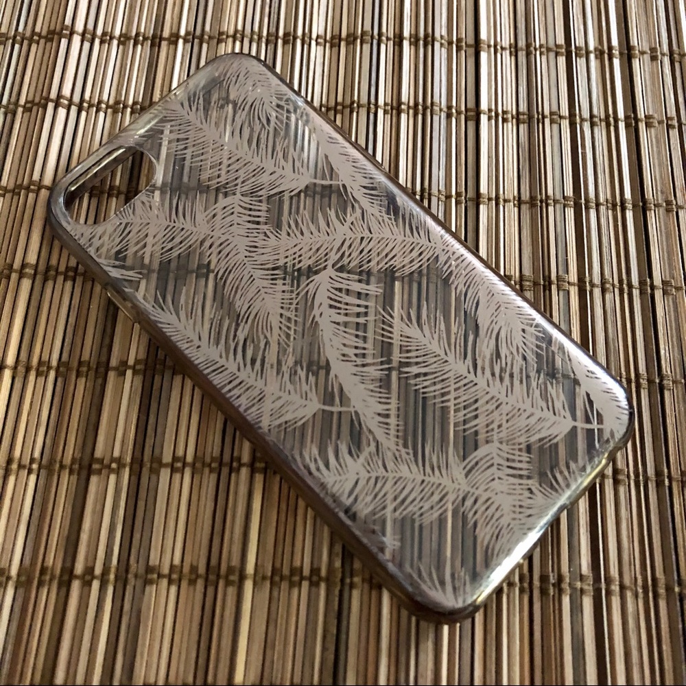 iPhone 8 phone case - rose gold palm trees